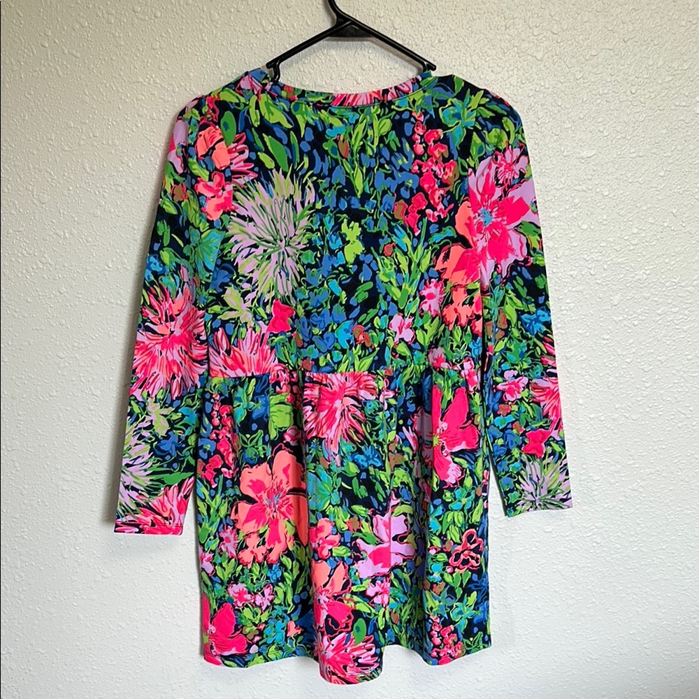 Lilly Pulitzer Teigen Dress Pink and Green Size XL (12-14) - Picture 4 of 8